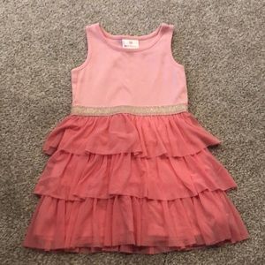 Hanna Anderson pink tiered ruffle dress